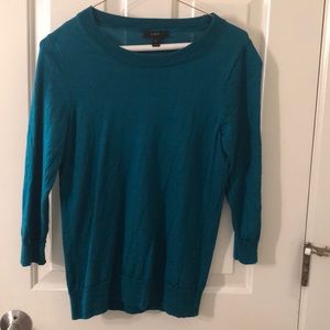 Teal jcrew wool sweater